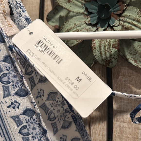Pookie and Sebastian Blue and White Floral Mini Dress size medium NWT - Picture 9 of 10